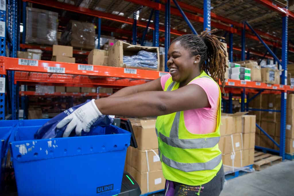 Woman worker in Distribution Center