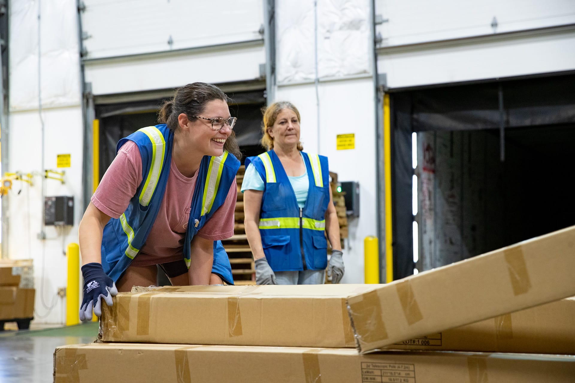 women working in the warehouse